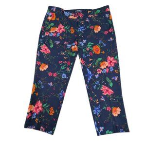 NWT Old Navy Floral Harper Mid-Rise Wrinkle- Free Ankle Pants Size 16